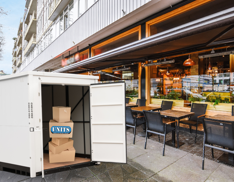 UNITS of Asheville Portable Storage Container for restaurants.