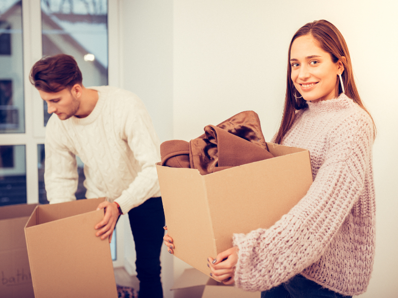 couple Moving in the Winter