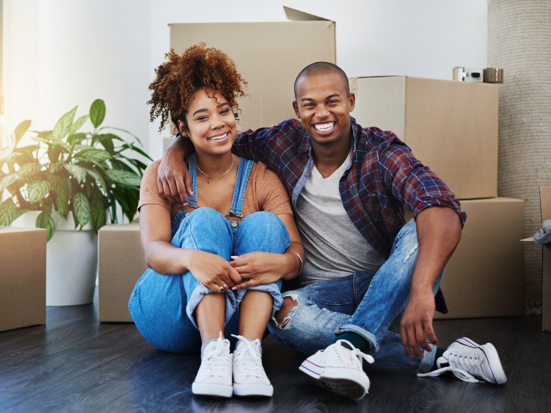 couple in the middle of their Summer Move