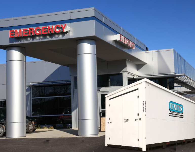 a picture of emergency room and units container