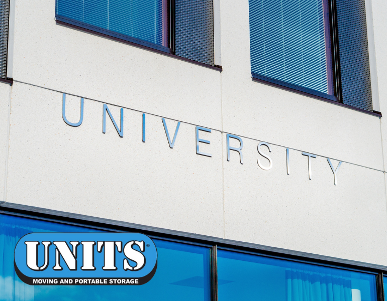 University building and UNITS logo