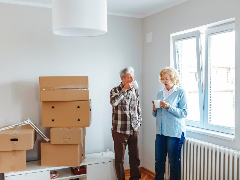 couple during their fall move