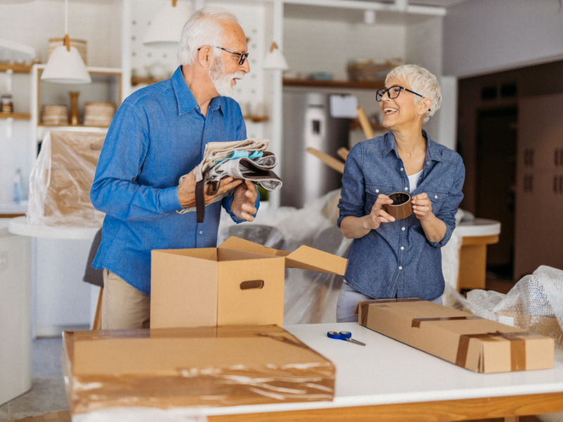 old couple beginning Moving Preparation