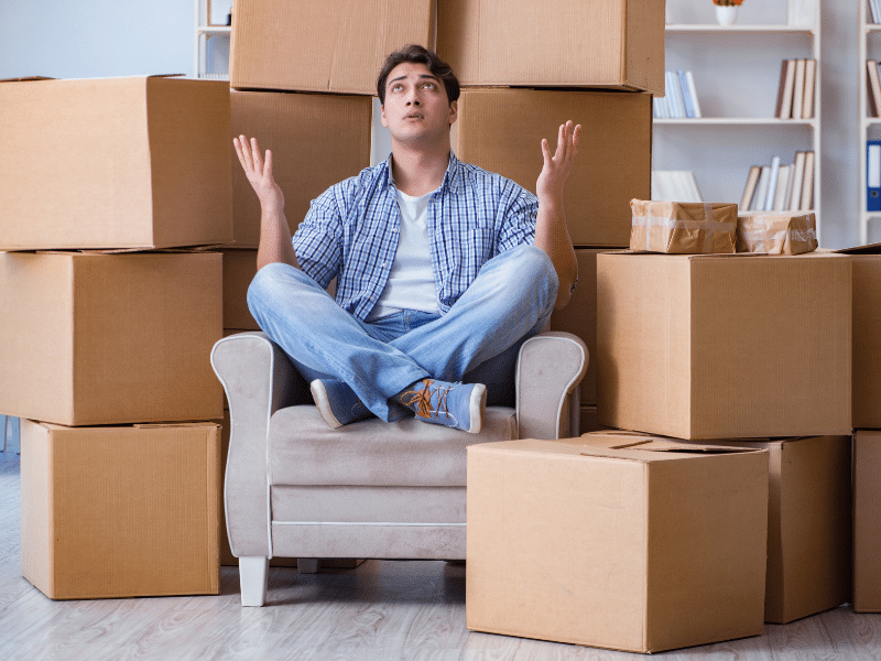 guy with packing questions for his move