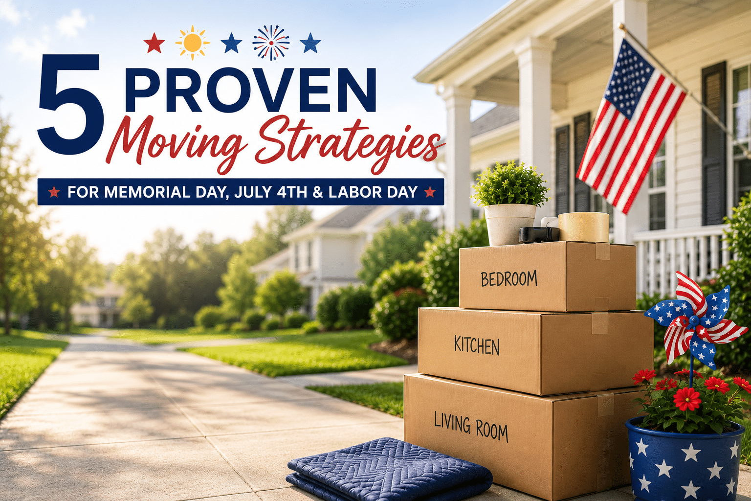 5 Proven Moving Strategies for Memorial Day, July 4th & Labor Day