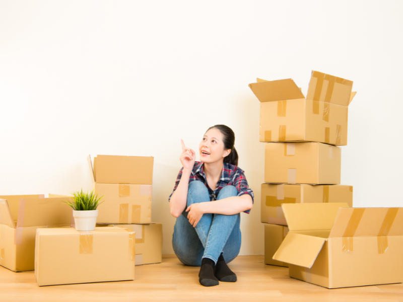 woman Getting Ready to Move