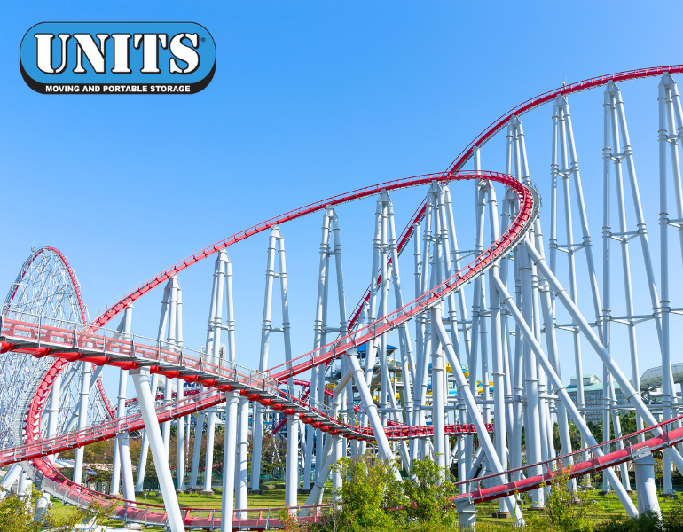a pic of roller coaster and units logo