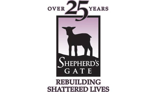 Over 25 Years, Rebuilding Shattered Live. Shepherd's Gate logo.