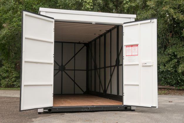 Empty UNITS Moving and Portable Storage Container.