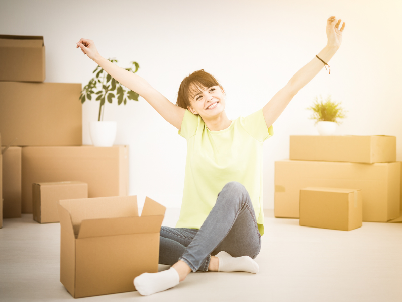 woman Moving Into a New Apartment