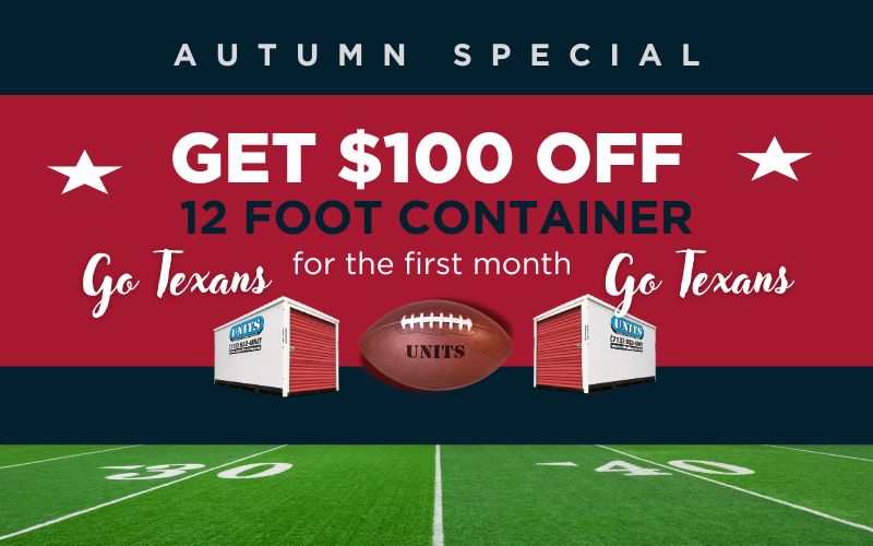 $100 OFF 12' CONTAINER FIRST MONTH