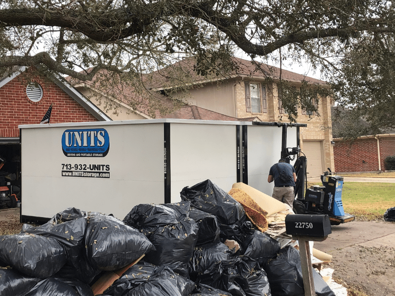 UNITS of Houston portable storage containers for a Home Renovation