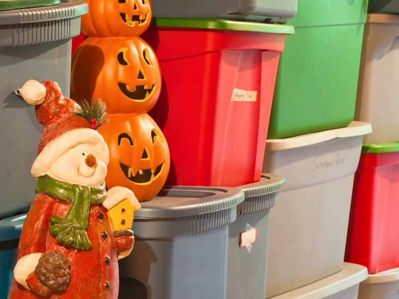 holiday storage bins