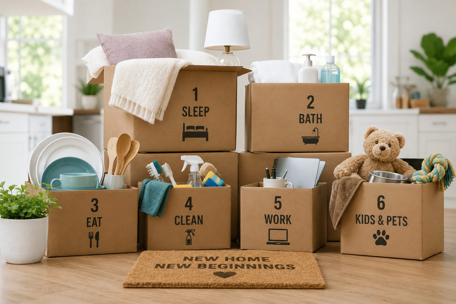 What to Unpack First: 6 Helpful Steps for Your New Home