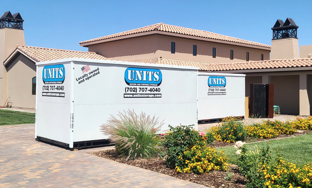 UNITS®️ Portable Storage in Las Vegas two UNITS in a driveway
