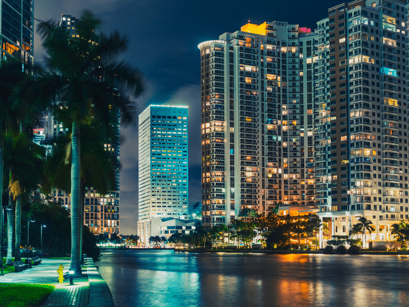 City of Miami at night.