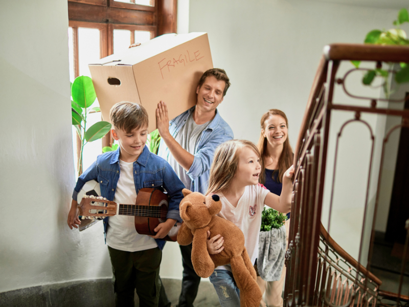 family Moving With Children