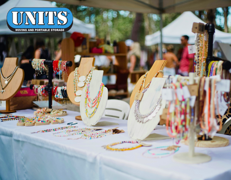 a pic of a flea market and units logo