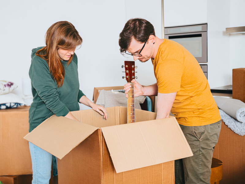 couple on moving day