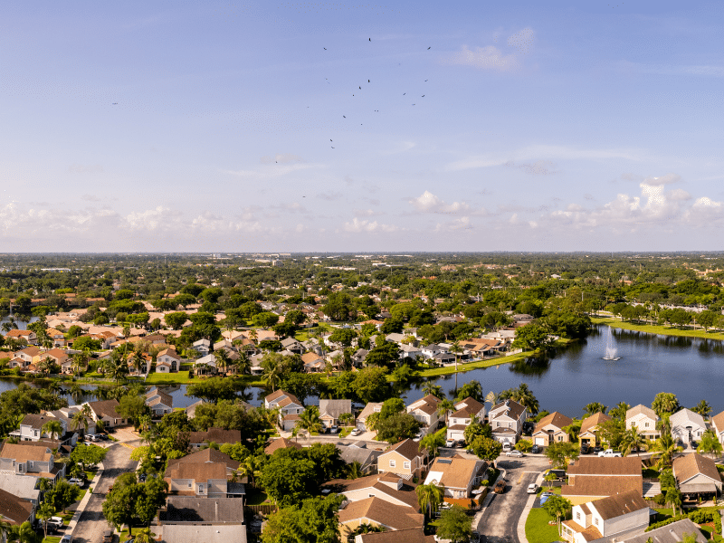 neighborhood in Weston, Florida