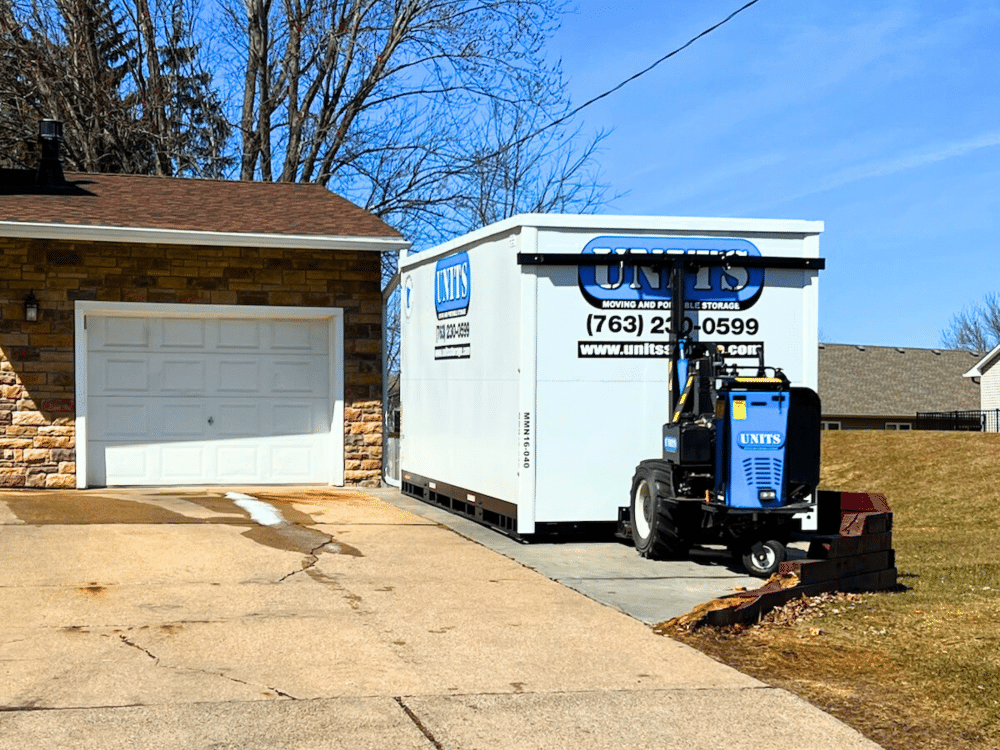 Units of Minneapolis container sitting in the driveway