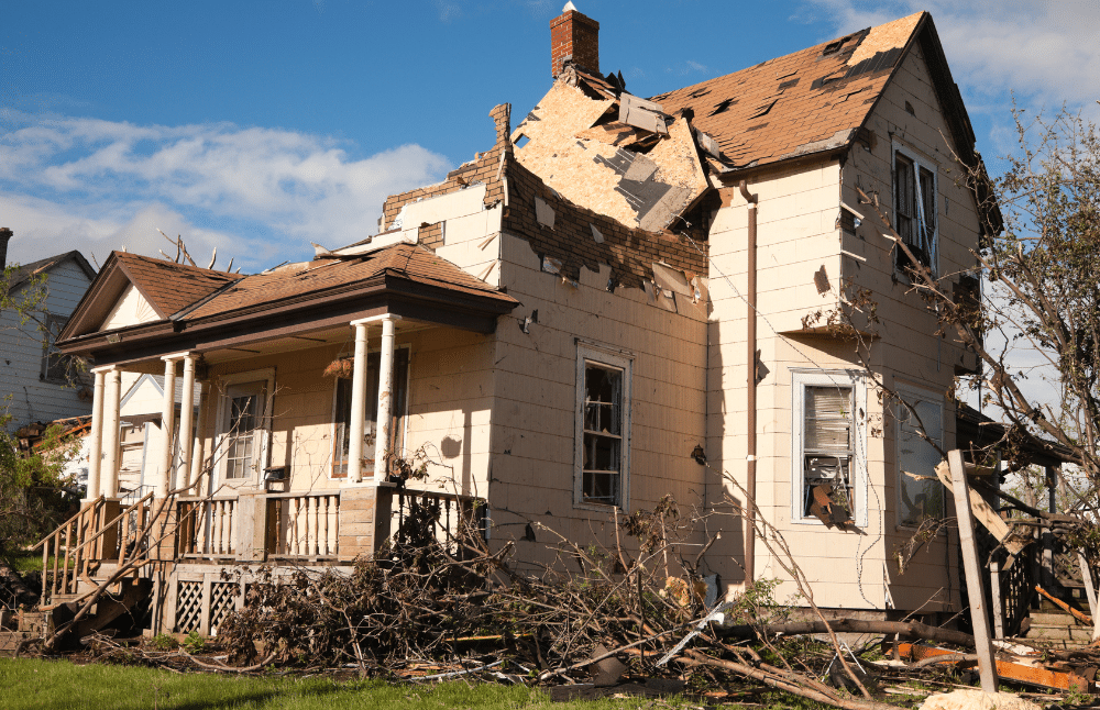 Units of Minneapolis house after being hit by tornado