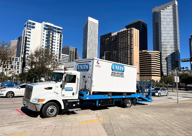 Units of North Houston truck parked on city street in Houston