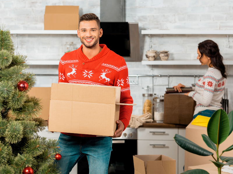 Couple Moving During the Holidays