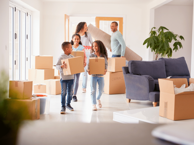 family during a Long-Distance Move