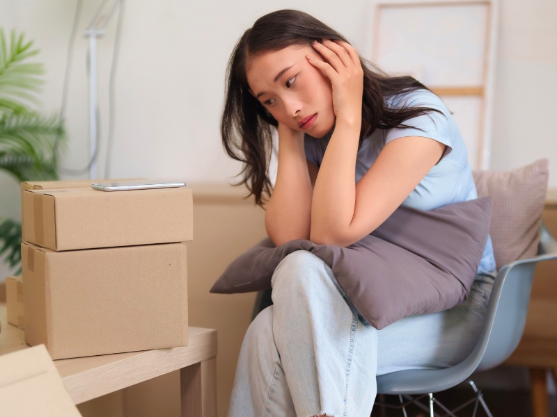 woman moving out on her own