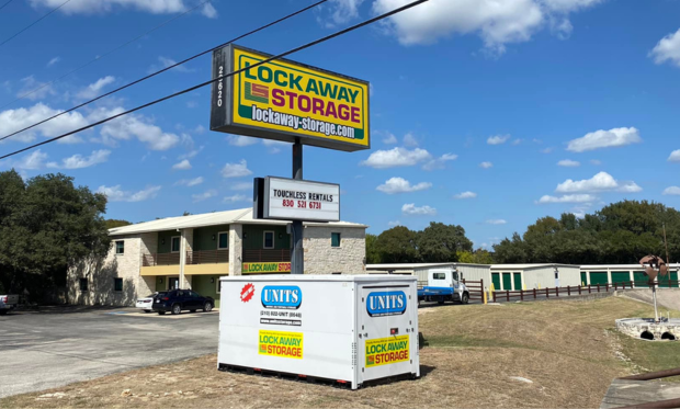 UNITS of San Antonio portable storage container.