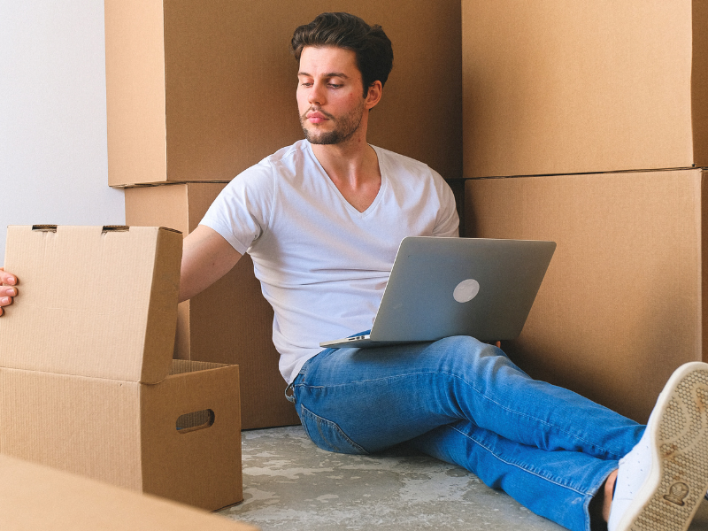 Man moving for Work