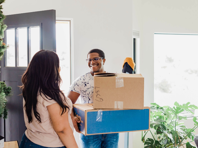 couple in the middle of Summer Moving
