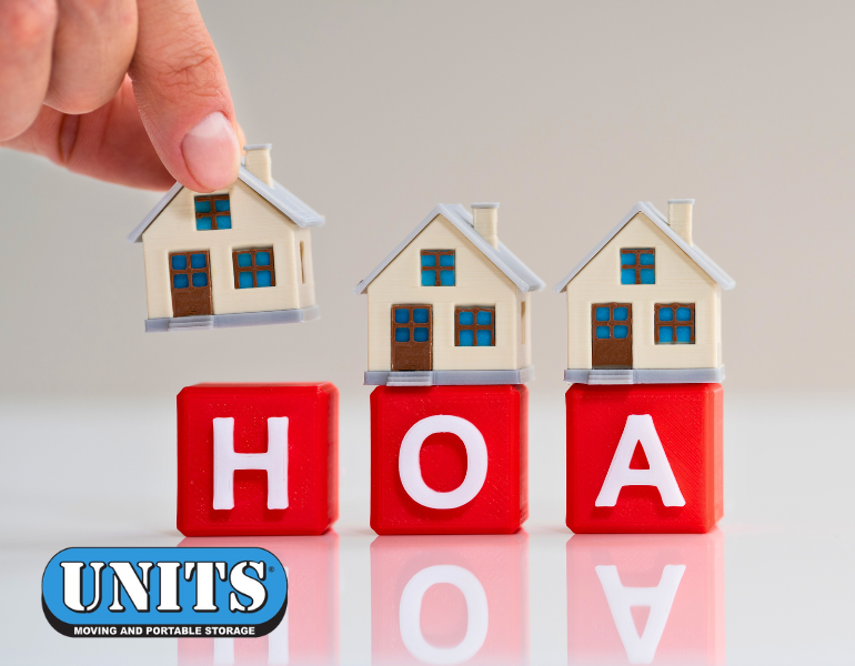 letters HOA and units logo