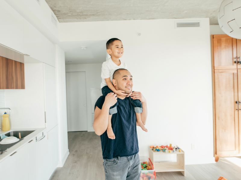 family moving to a bigger home