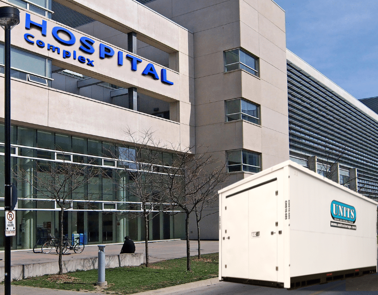 portable storage for hospitals and health care facilities
