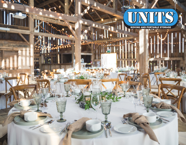 a pic of catering space and units logo