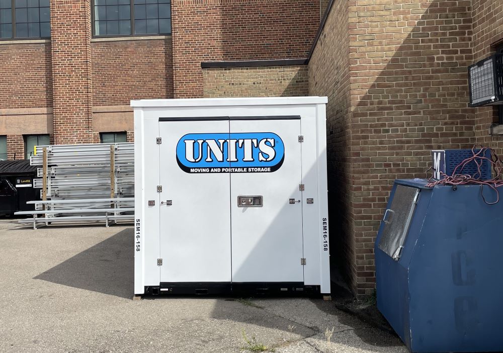 UNIT stored next to a building in southeast Michigan