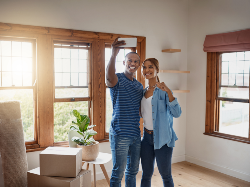 couple in their First Home