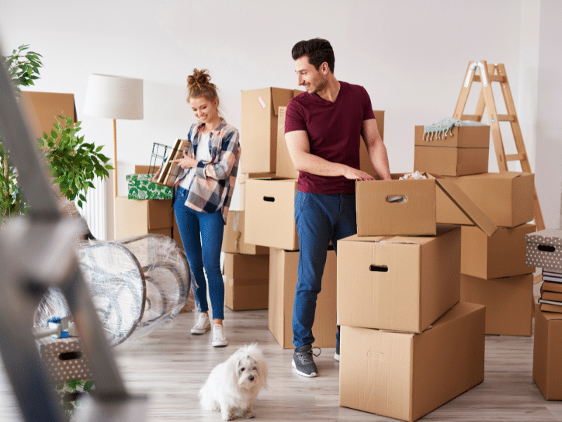 couple after just moving trying to unpack following unpacking guide