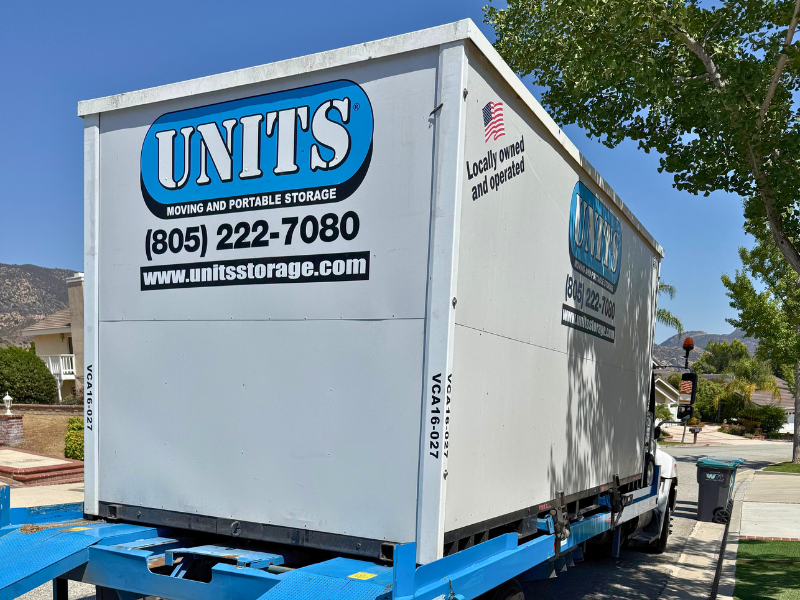 UNITS Ventura portable storage container being delivered