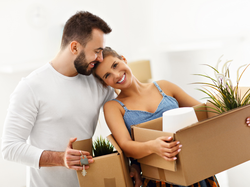 couple having a stress-free move