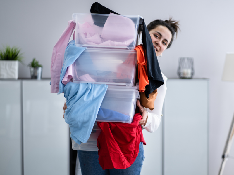 woman who is about to Declutter Before her Move